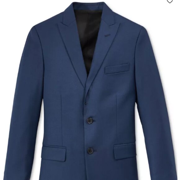 Calvin Klein Big Boys Slim-Fit Infinite Stretch Suit Jacket Size 10 Blue